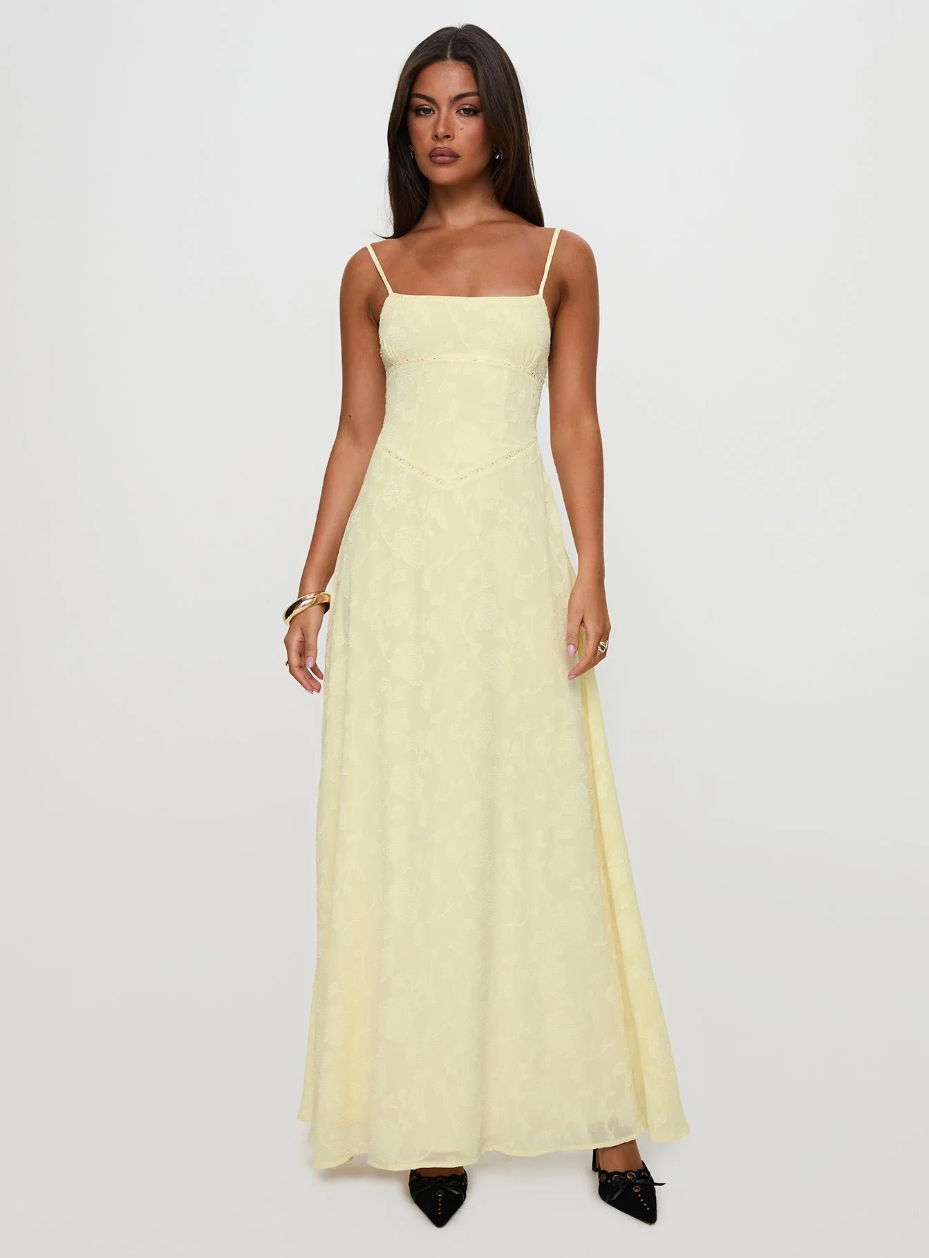 South Of France Maxi Dress Yellow