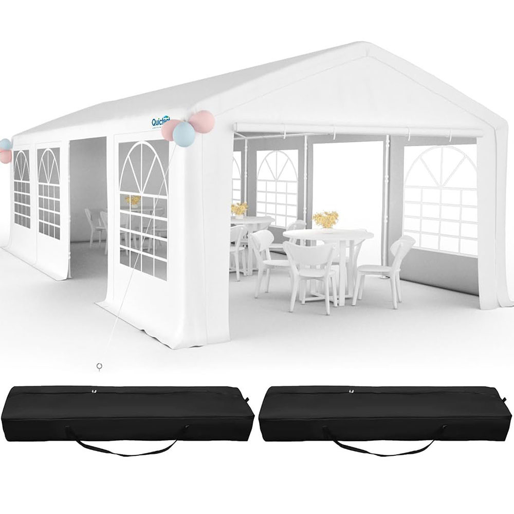 Quictent Party Tent Heavy Duty Outdoor Gazebo White Party Wedding Tent Canopy Shelter Carport