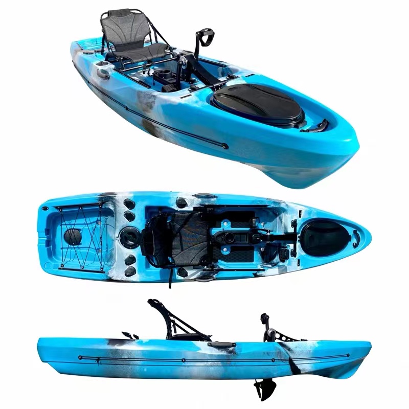 2022 new spiral pedal boat kayak canoe single Luya boat canoe kayak hard boat single