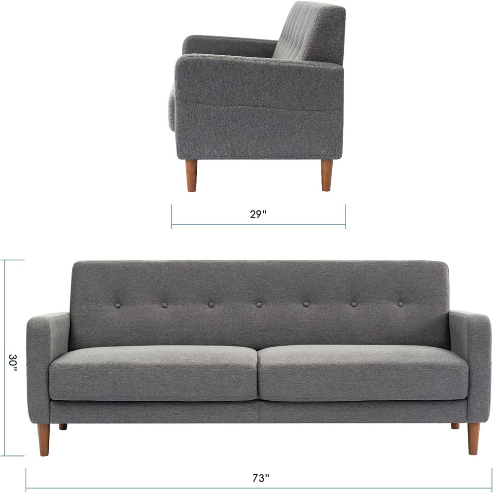 Mellow Adair Mid-Century Modern Loveseat