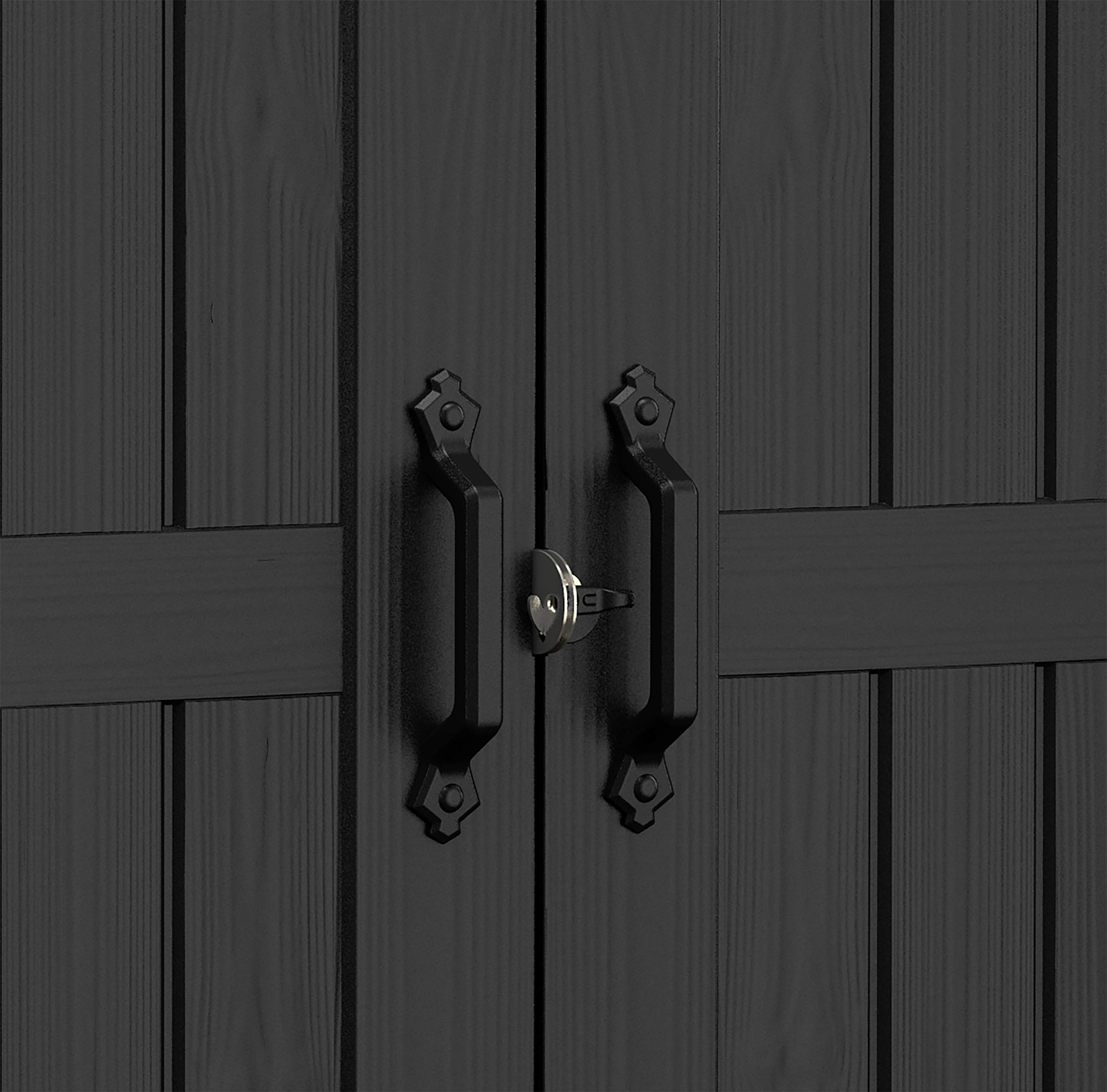 Keter Premier Apex Outdoor Garden Storage Shed, Grey, 7.5 x 7 ft