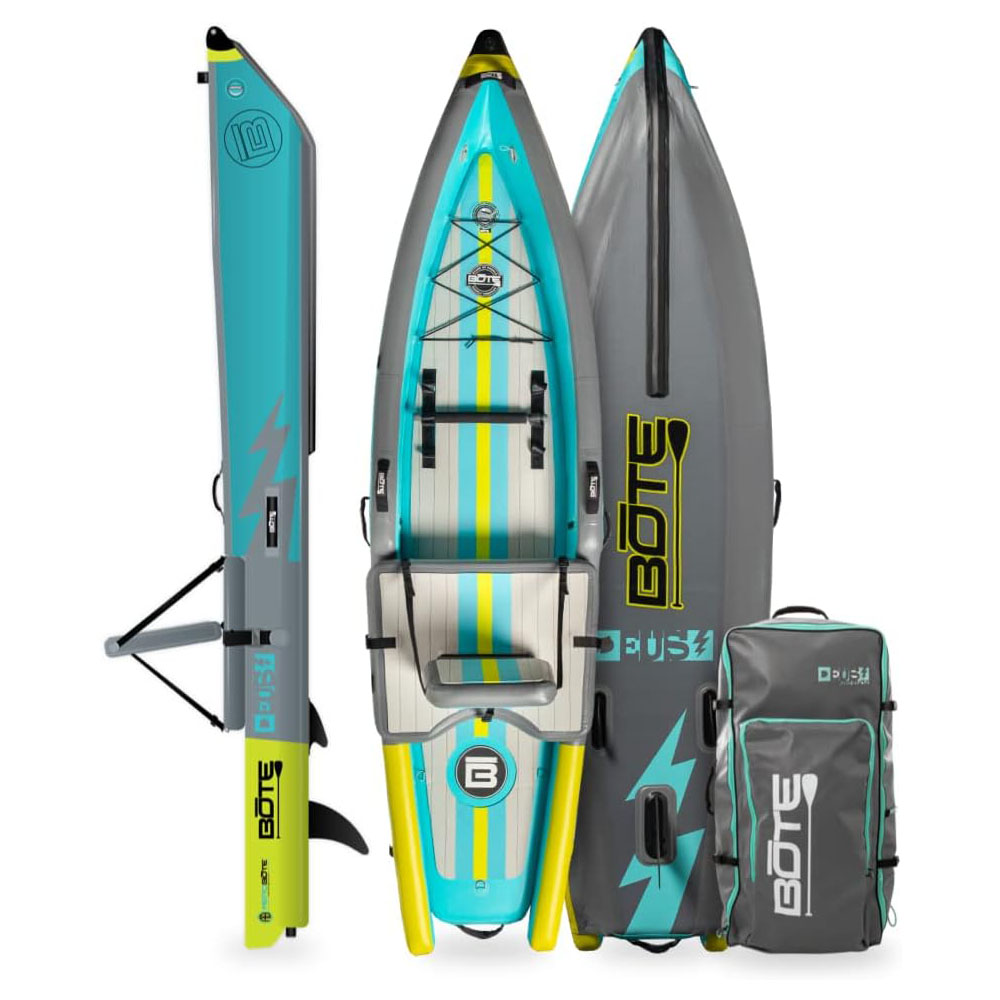 BOTE Deus Aero Inflatable MagnePod Compatible Kayak for Adults and Kids Including Travel Bag, 1 Person Single Seater, Inflatable Kayak for Recreational Fishing Hunting Leisure