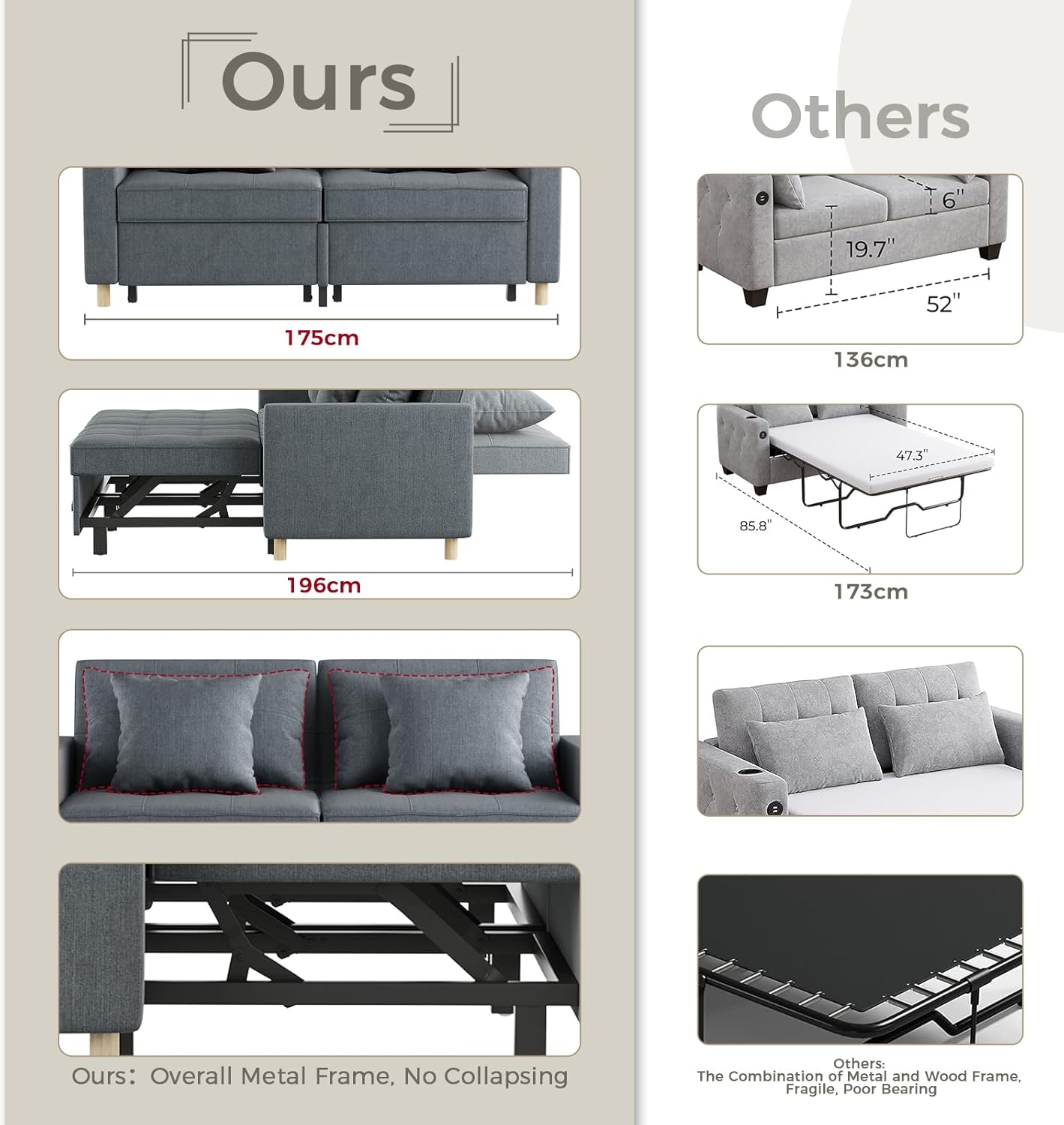 YODOLLA 3-in-1 Schlafsessel