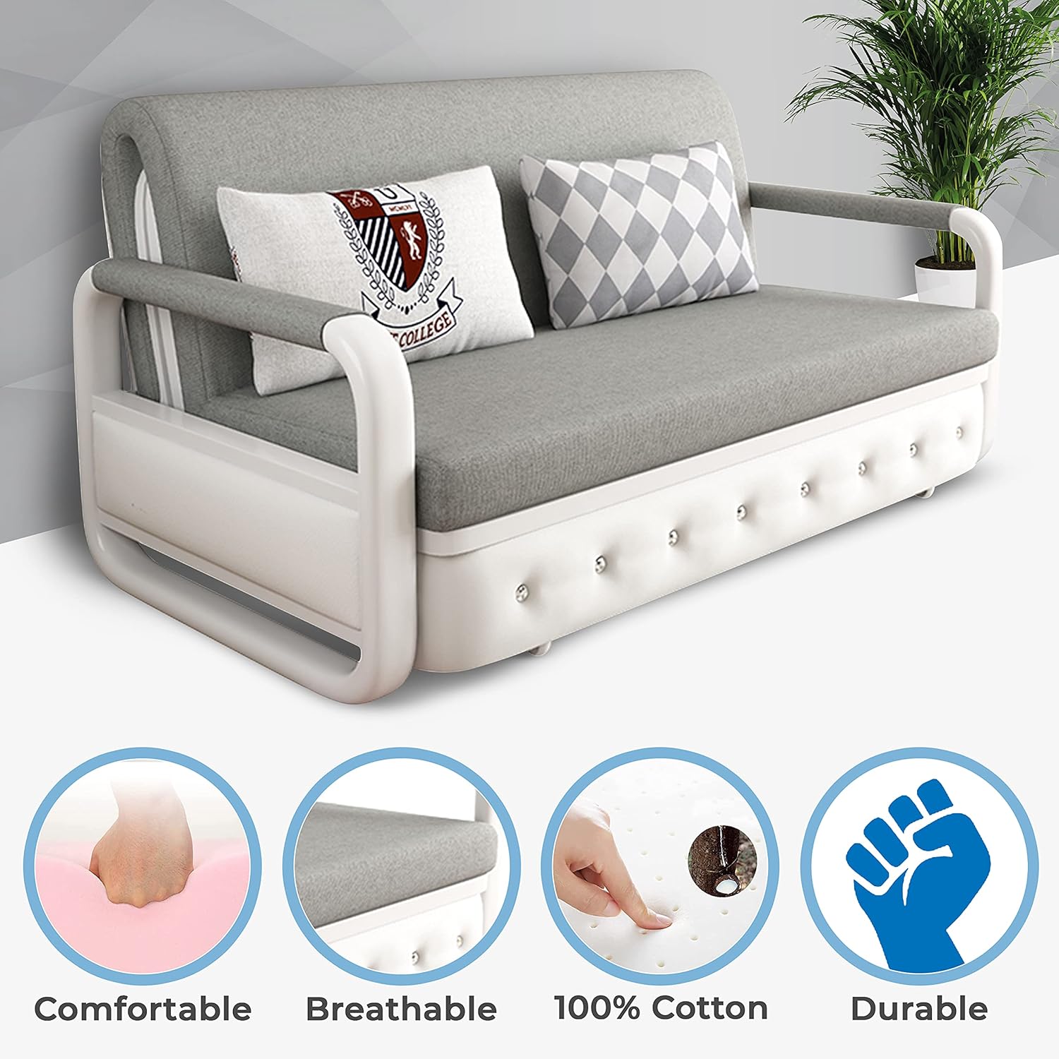 UNICORN FURNITURE Sofa Bed Modern Reclining Foldable Bed