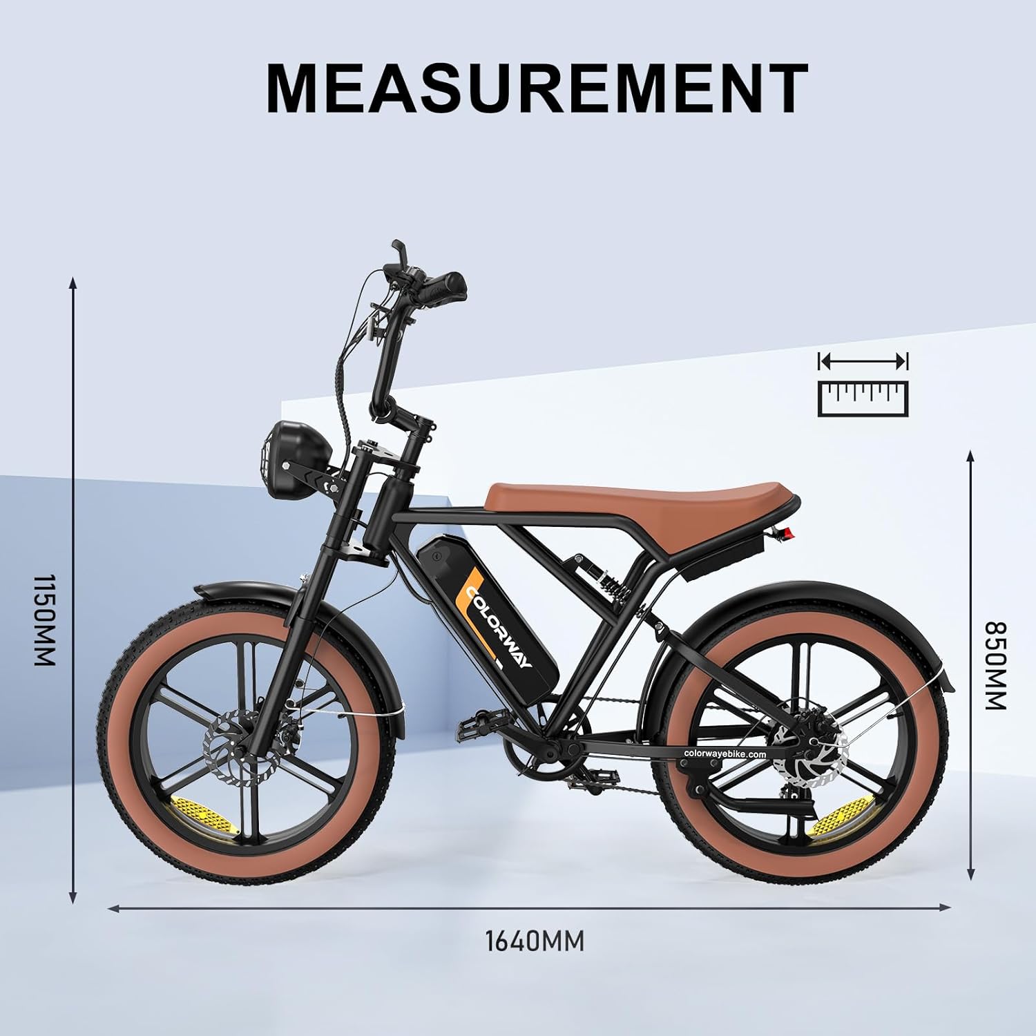 COLORWAY , e-bike with 4.0 fat tyres, 250W motor and 48V 15Ah battery, 7 speeds, with LCD display, dual disc brakes, range up to 45-100KM