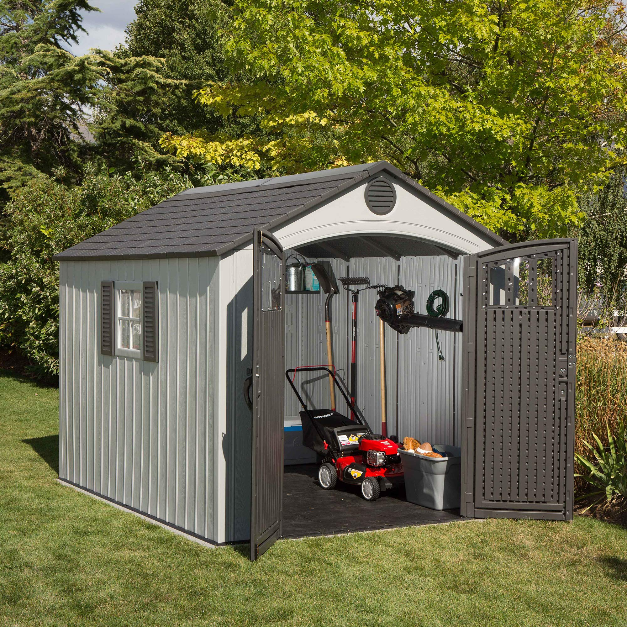 【Storage Shed】Lifetime 8x10 ft Outdoor Storage Shed